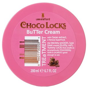 Маска-крем для надання гладкості волоссю з екстрактом какао Lee Stafford Choco Locks Butter Cream 200 мл LS2031 фото