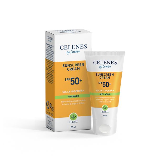 Солнцезащитный крем против старения Celenes Sunscreen Cream SPF 50+ Anti Aging 50 мл 5160177 фото