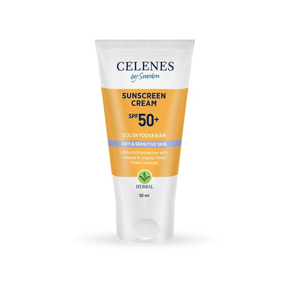 Солнцезащитный крем для сухой и чувствительной кожи Celenes Sunscreen Cream SPF 50+ Dry&Sensitive 50 мл 5160176 фото