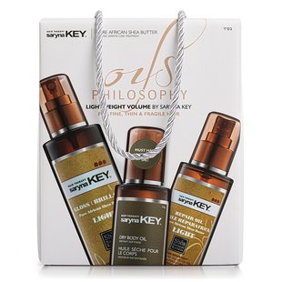 Набір Saryna Key Damage Repair Light Oils Philosophy Олія 105 мл, Спрей-блиск 250 мл, Олія для тіла 110 мл 16325 фото