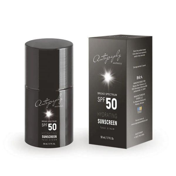 Зволожуючий сонцезахисний крем для обличчя Autography Aesthetics SPF 50 Hydration Sunscreen 50 мл а00052 фото