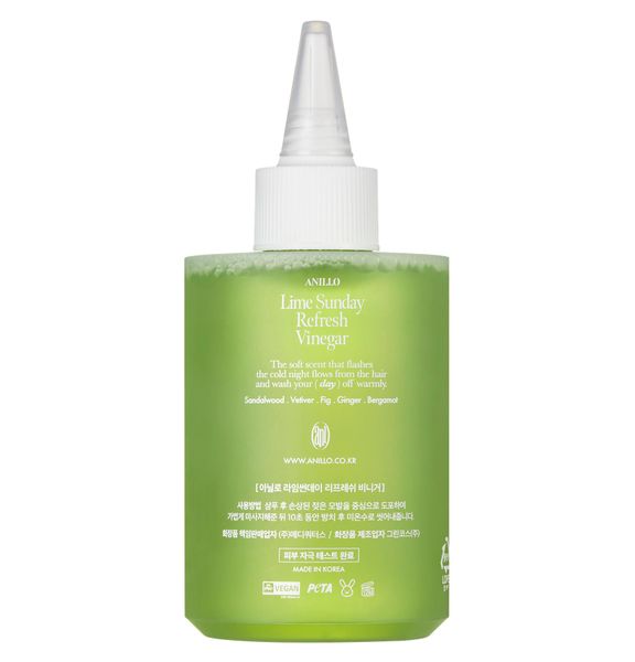 Освежающий ополаскиватель для волос ANILLO Lime Sunday Refresh Hair Vinegar 200 мл 210154 фото