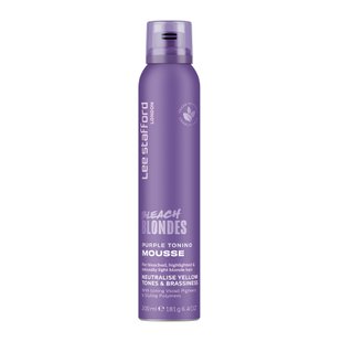 Тонуючий фіолетовий мус для освітленого волосся Lee Stafford Bleach Blonde Purple Toningh Mousse 200 мл LS2718 фото