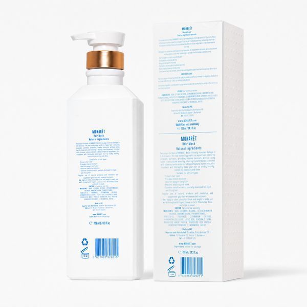 Маска для поврежденных волос MONARET Natural Hair Repair Mask 720 мл 2033213 фото