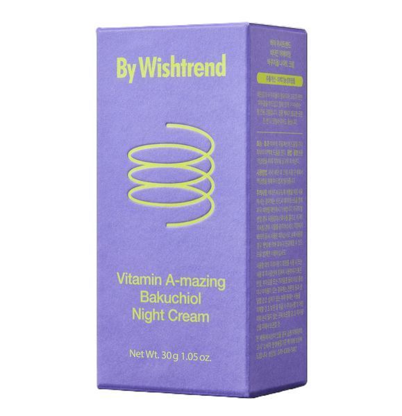 Нічний крем з ретинолом та бакучіолом BY WISHTREND Vitamin A-mazing Bakuchiol Night Cream 30 мл 2033219 фото